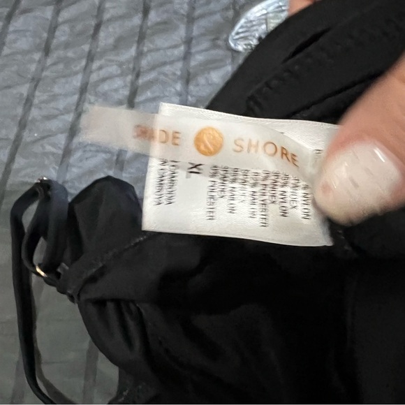 Shade & Shore Black Mesh Front Medium Coverage One Piece Barhimgsuit - Picture 9 of 10